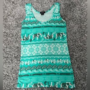 Turquoise Elephant Tank